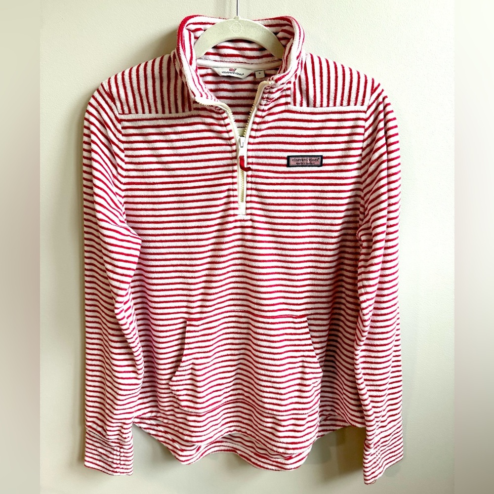 Vineyard Vines “Martha’s Vineyard” Terry Quarter-Zip w Front Pocket